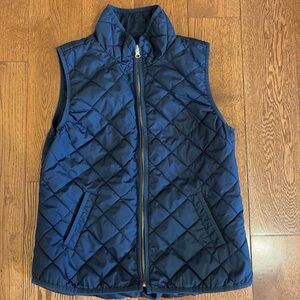 Old Navy Dark Blue Quilted Vest Blue Puffer Outerwear Full Zip with Pockets